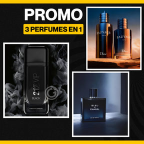 Promoción Compra 1 y Lleva 3 [1 Perfume 212 Vip Black 100ml + 1 Perfume Sauvage 100ml + 1 Bleu de Chanel 100ml] ¡Solo hoy!