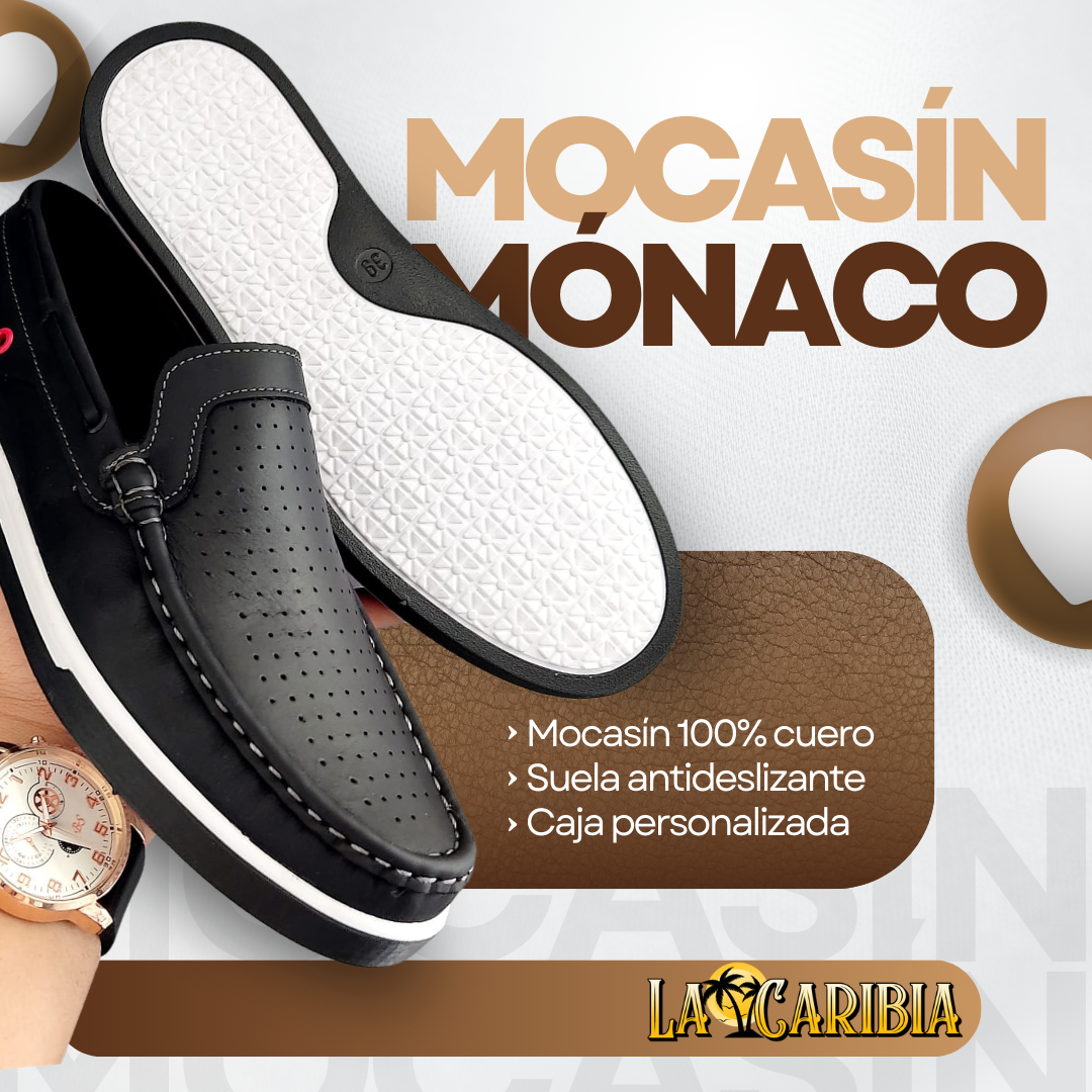 Mocasín Monaco Premium - 100% Cuero - Incluye Caja Personalizada