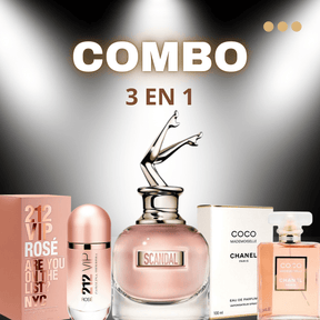 Combo Perfumes 3 en 1 [Scandal 100ml - Coco Mademoiselle 100ml - 212 VIP Rose 80ml] - Los 3 mejores perfumes del mundo