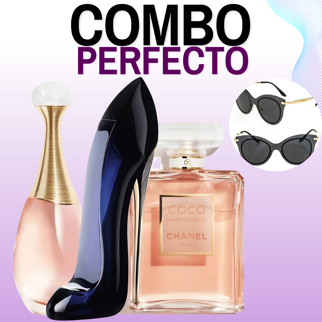 Promoción Compra 1 y Lleva 4 [1 Perfume Jadore Dior 100ml + 1 Perfume Good Girl 80ml + 1 Perfume Coco Mademoiselle 100ml +Gafas Dolce Gabbana] ¡Solo hoy!